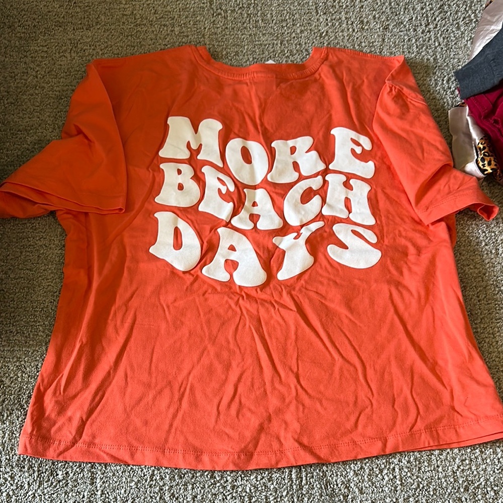 Orange 'More Beach Days' T-Shirt